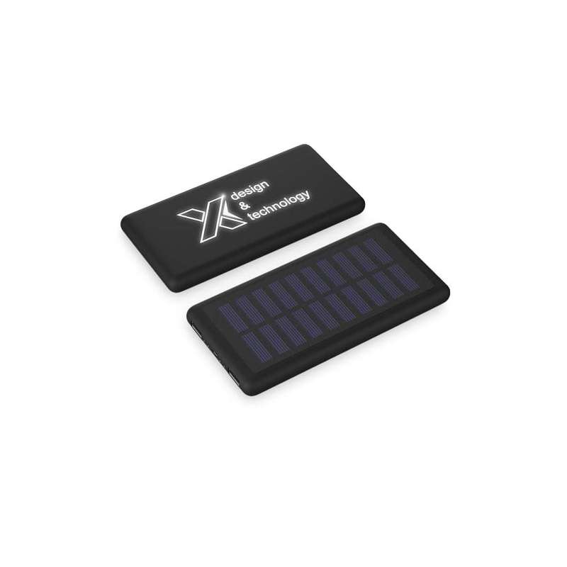 Caricabatterie da viaggio solare con scritte stampate da 8.000 mAh - cod. P2PX021