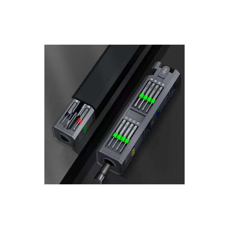 Set di riparazione con cacciaviti da 30 pezzi in custodia di alluminio - cod. P2PX170