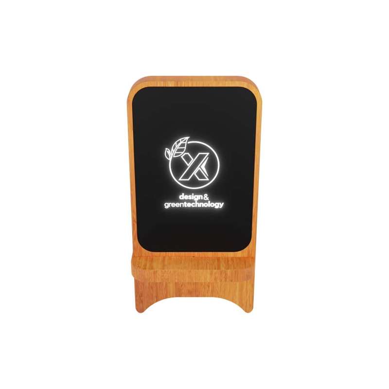 Supporto in legno wireless, luminoso, da 10 W SCX.design W16 - cod. P2PX062