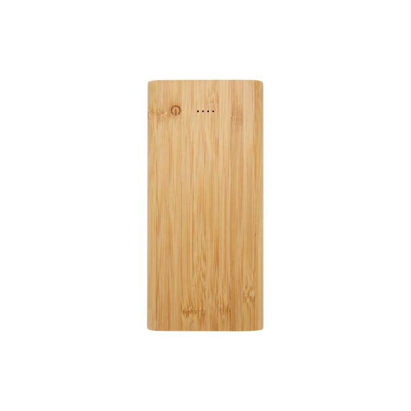 Power bank da 10,000 mAh in bambù - cod. P124323