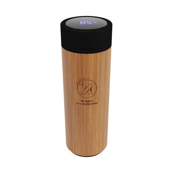 Borraccia termica SCX.design D11 da 500 ml in bambù - cod. P2PX056