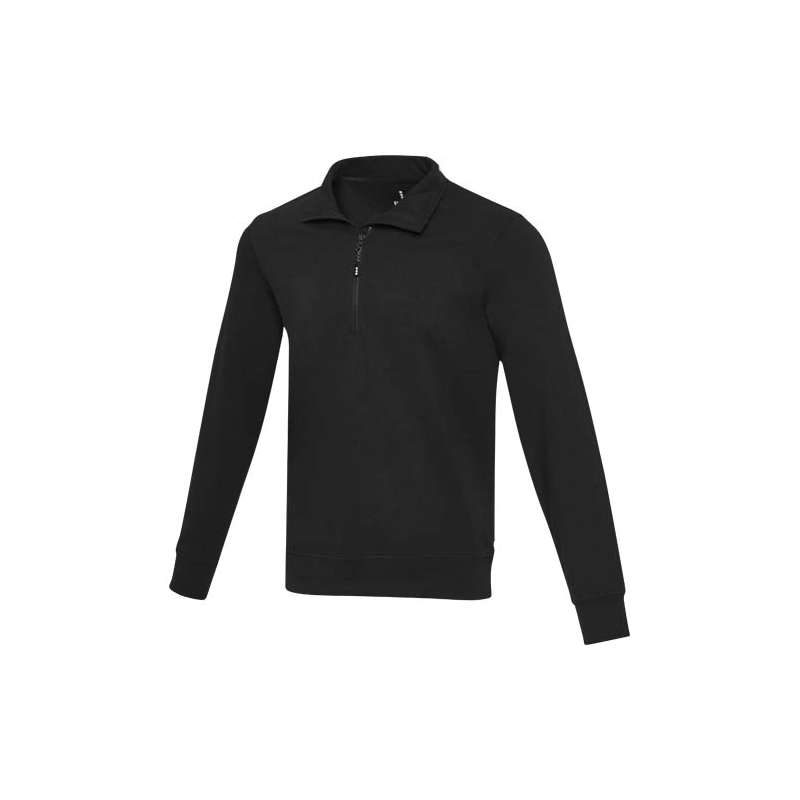 Maglione con cerniera in tessuto riciclato unisex - cod. P37546