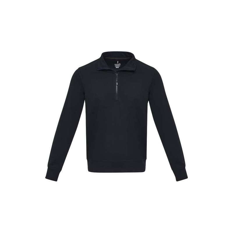 Maglione con cerniera in tessuto riciclato unisex - cod. P37546