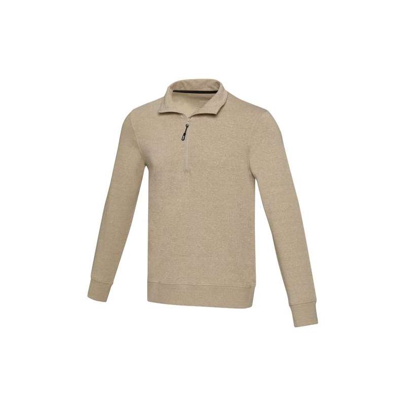Maglione con cerniera in tessuto riciclato unisex - cod. P37546