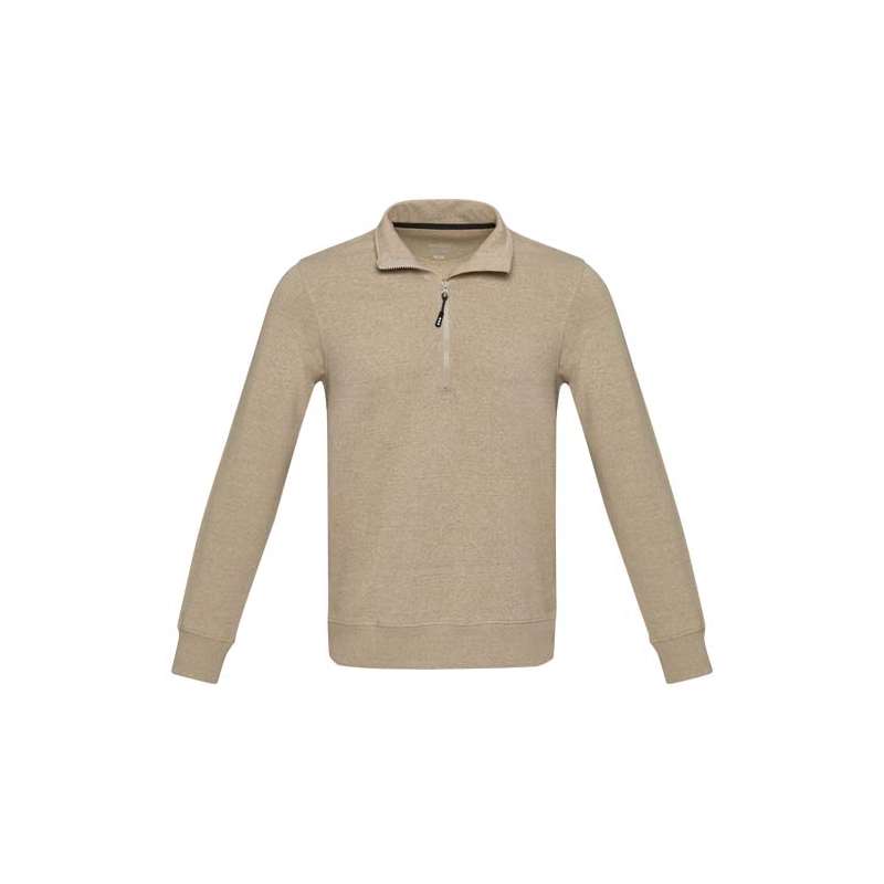 Maglione con cerniera in tessuto riciclato unisex - cod. P37546