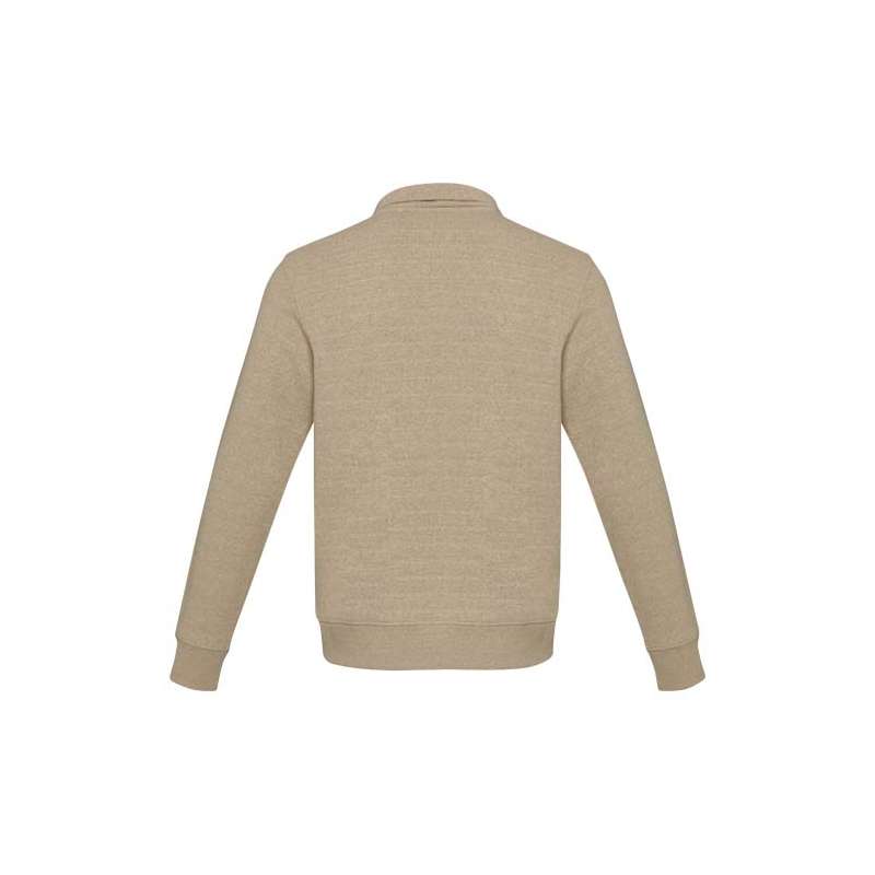 Maglione con cerniera in tessuto riciclato unisex - cod. P37546