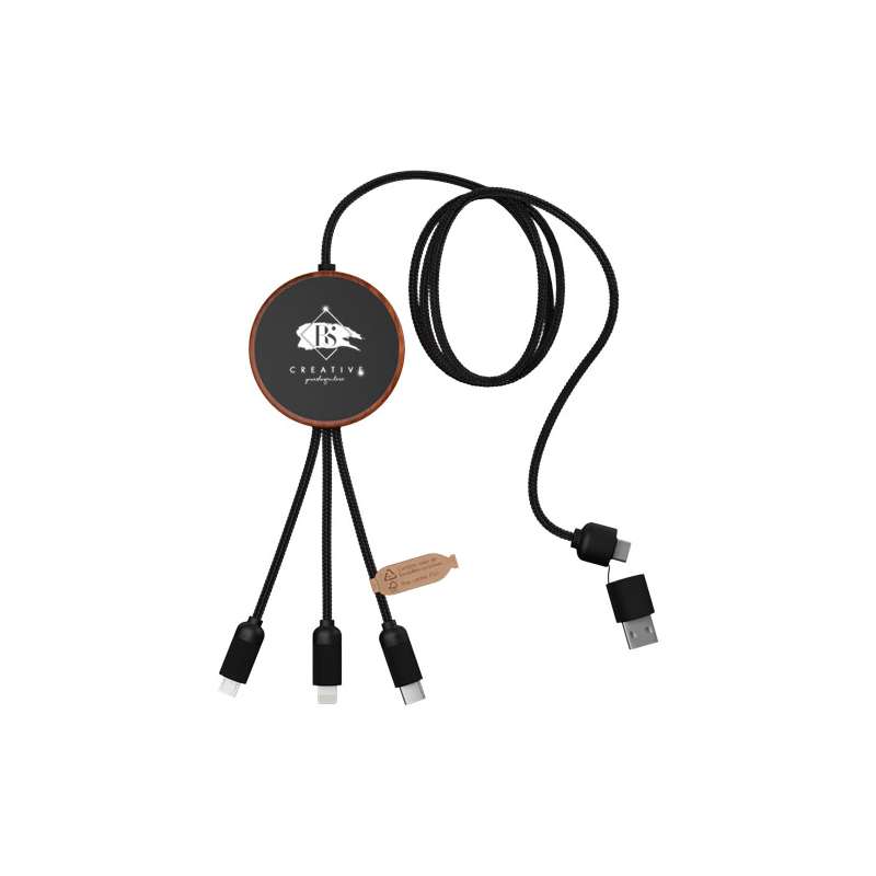 Cavo di ricarica 5 in 1 con scritte promozionali - cod. P2PX073