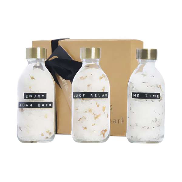 Set regalo di sali da bagno 3 pezzi da 200 ml Wellmark Just Relax - cod. P126306