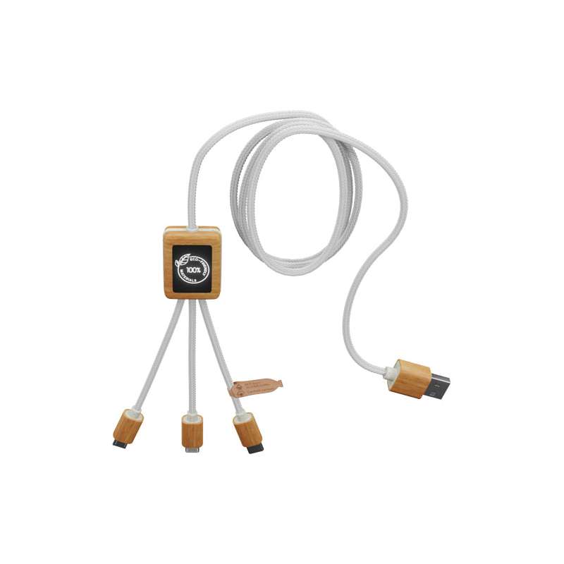 Cavo di ricarica 3 in 1 con logo stampato - cod. P2PX108