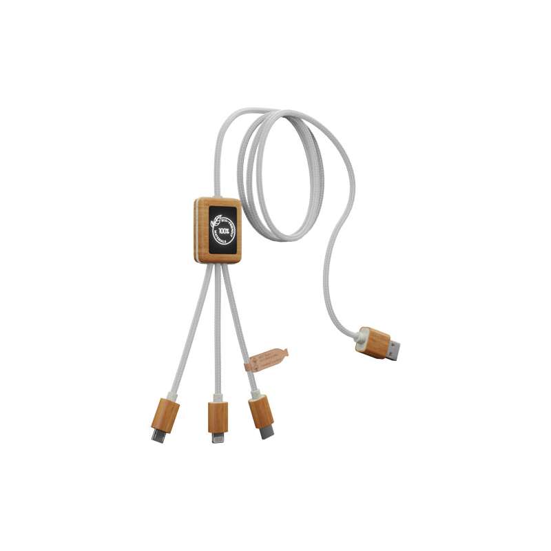 Cavo di ricarica 3 in 1 con logo stampato - cod. P2PX108