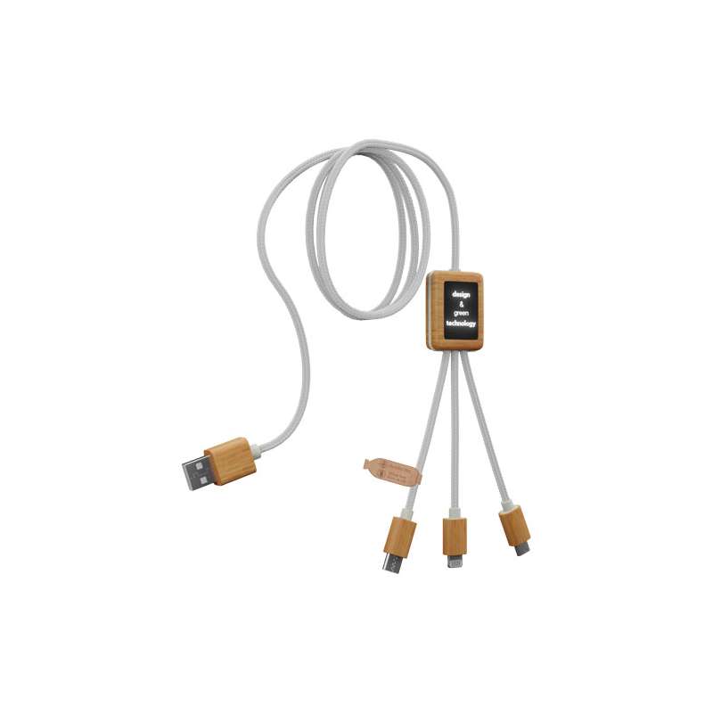 Cavo di ricarica 3 in 1 con logo stampato - cod. P2PX108