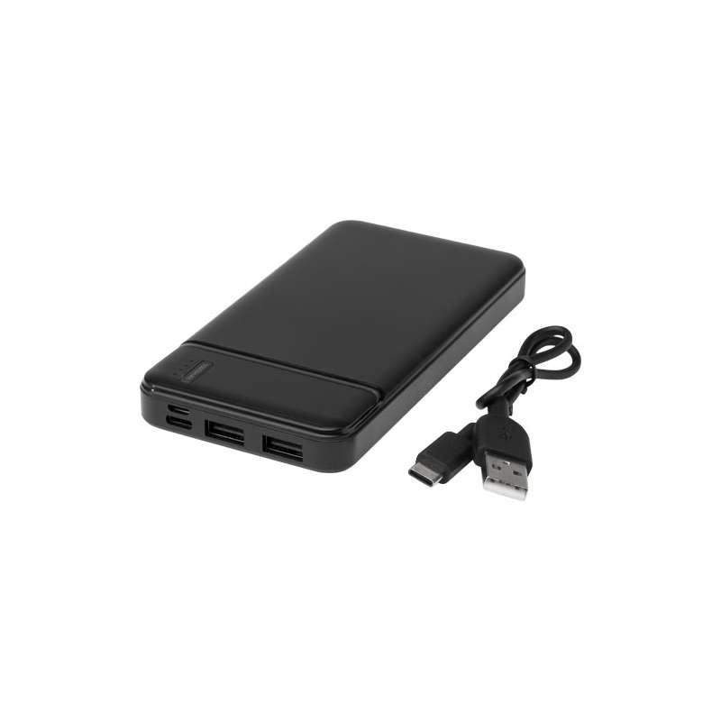 Caricabatterie da viaggio con logo e scritte da 10.000 mAh - cod. P124321