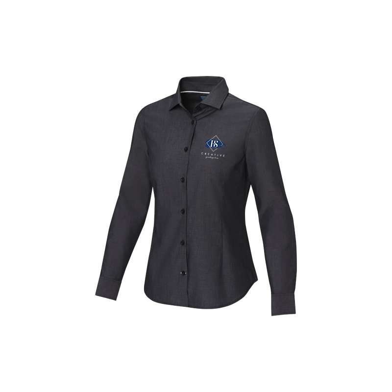 Camicia con logo aziendale a maniche lunghe da donna - cod. P37525
