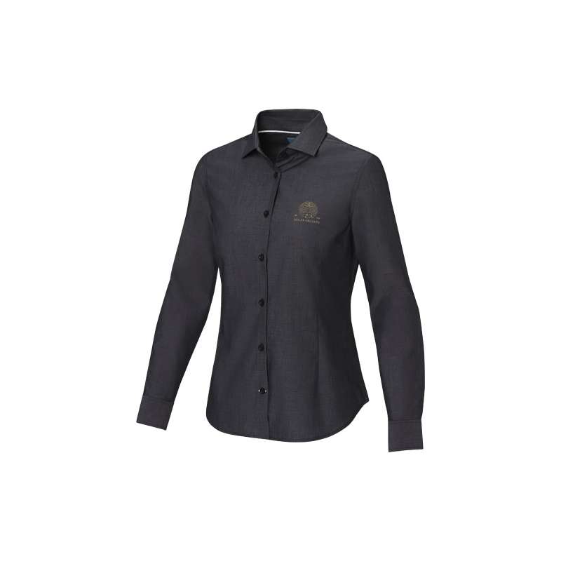 Camicia con logo aziendale a maniche lunghe da donna - cod. P37525