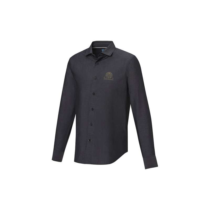 Camicia con logo promozionale a maniche lunghe da uomo - cod. P37524