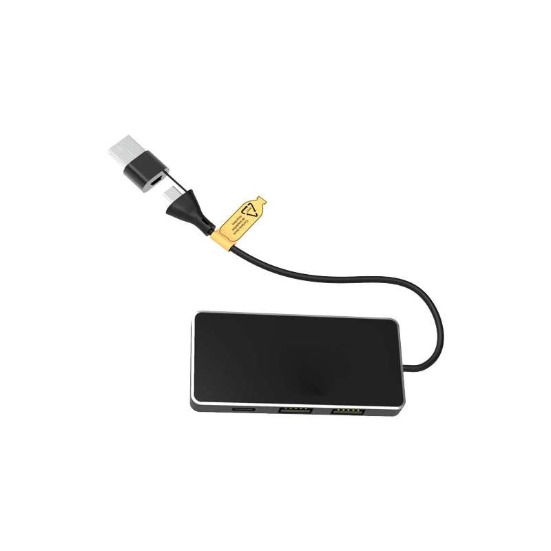 Hub USB 8 in 1 con doppio ingresso e 6 porte SCX.design H20 - cod. P2PX165