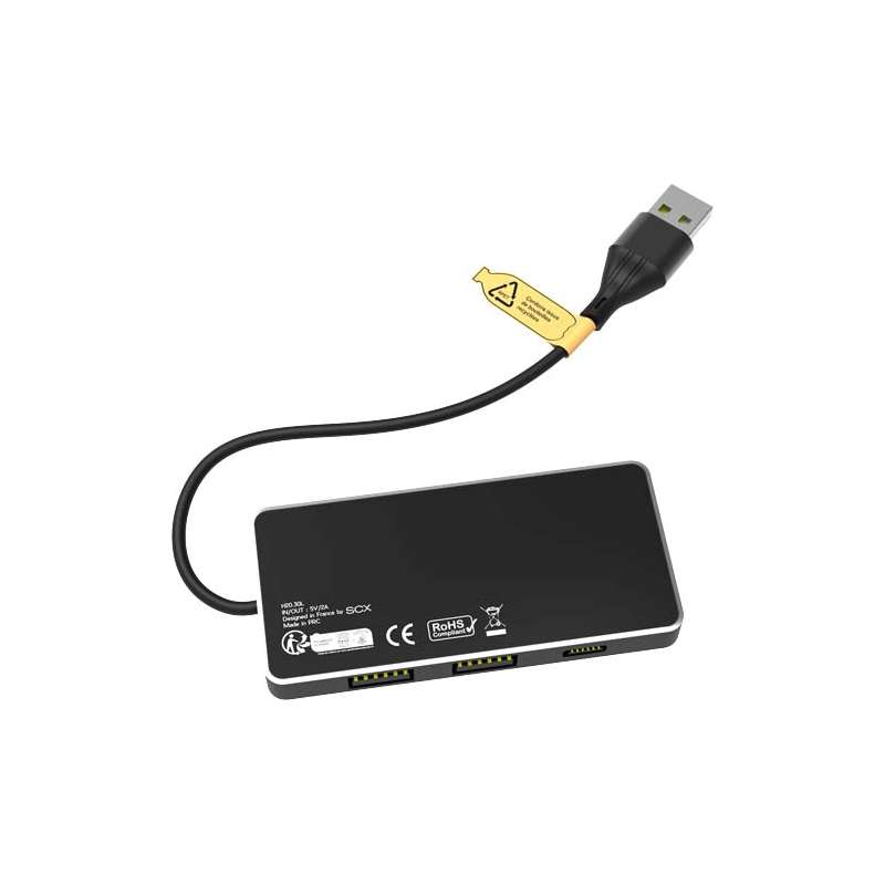 Hub USB 8 in 1 con doppio ingresso e 6 porte SCX.design H20 - cod. P2PX165