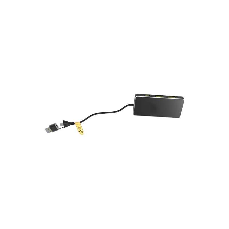 Hub USB 8 in 1 con doppio ingresso e 6 porte SCX.design H20 - cod. P2PX165