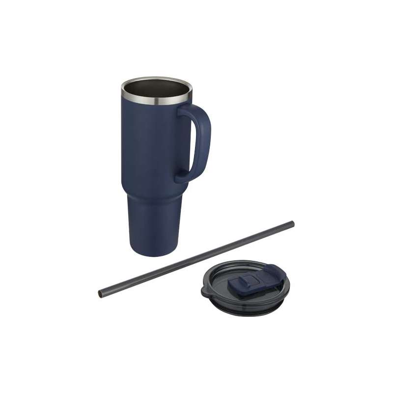 Tazza con isolamento sottovuoto con cannuccia da 1200 ml - cod. P100802