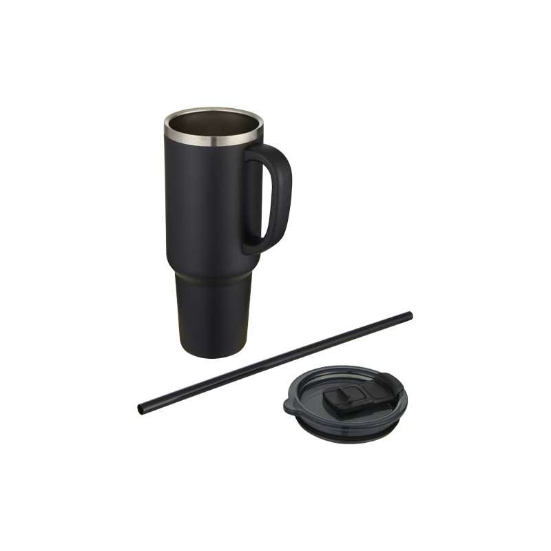 Tazza con isolamento sottovuoto con cannuccia da 1200 ml - cod. P100802