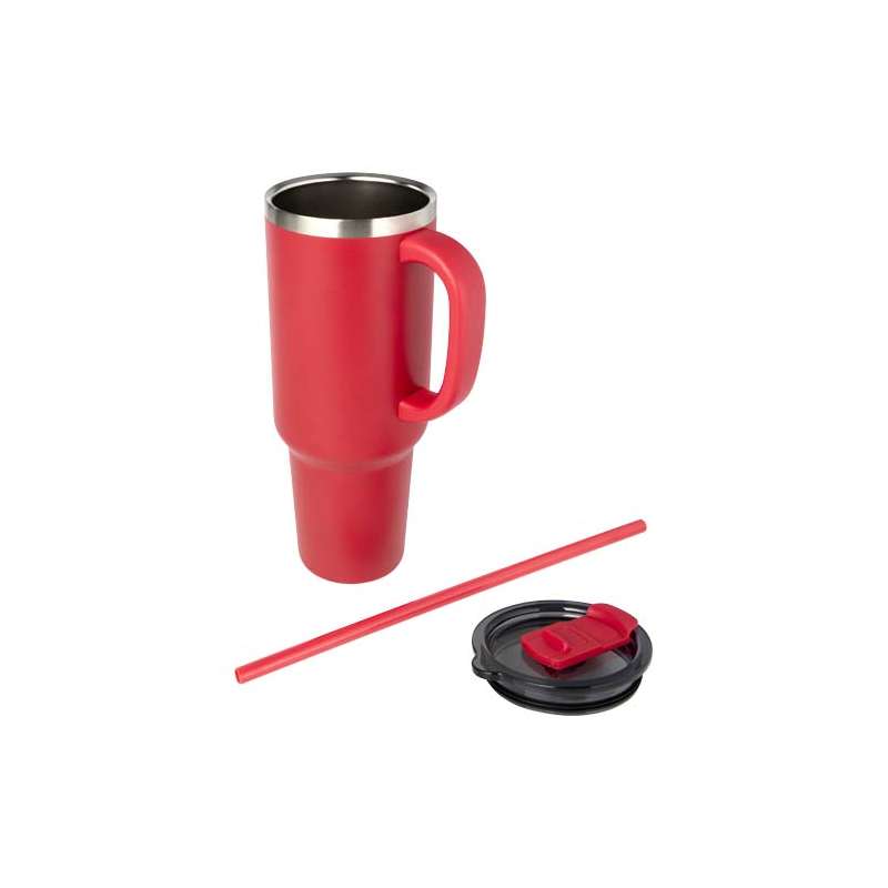 Tazza con isolamento sottovuoto con cannuccia da 1200 ml - cod. P100802