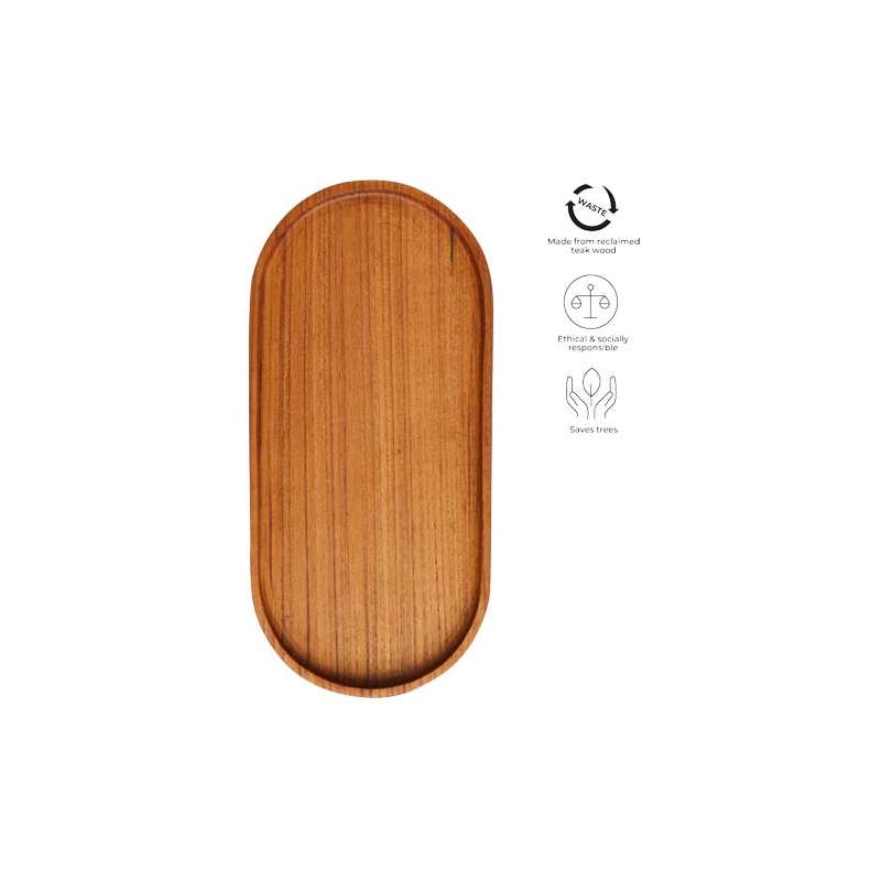 Vassoio in legno con scritte stampate - cod. P113410