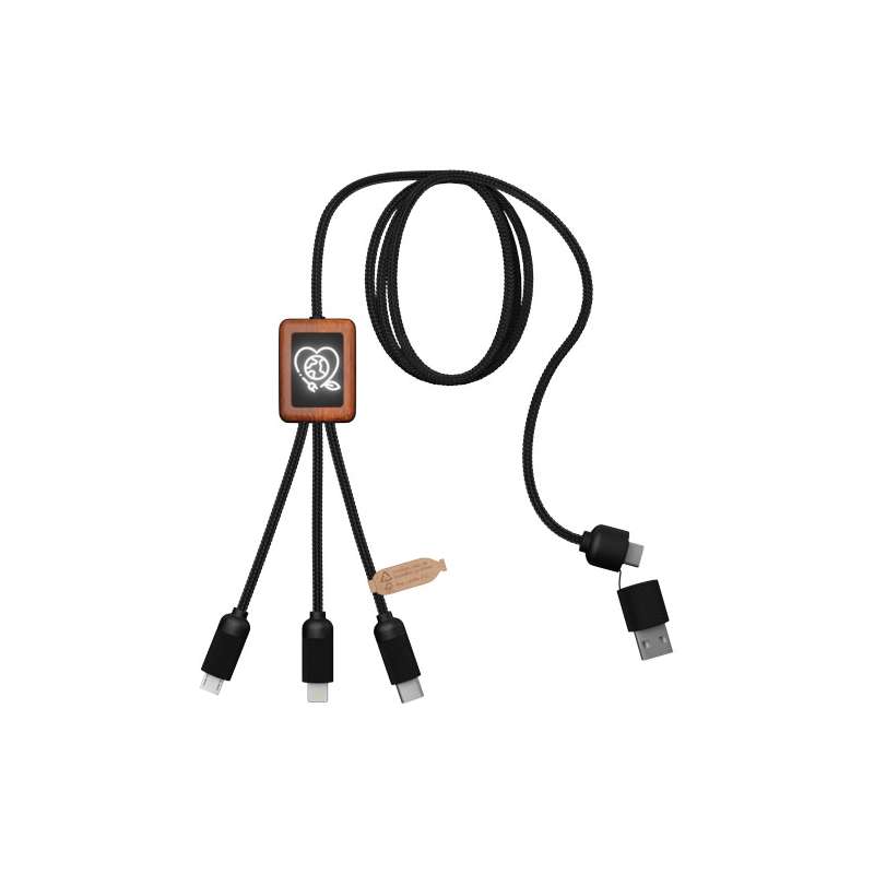 Cavo di ricarica 5 in 1 da stampare con scritte - cod. P2PX072