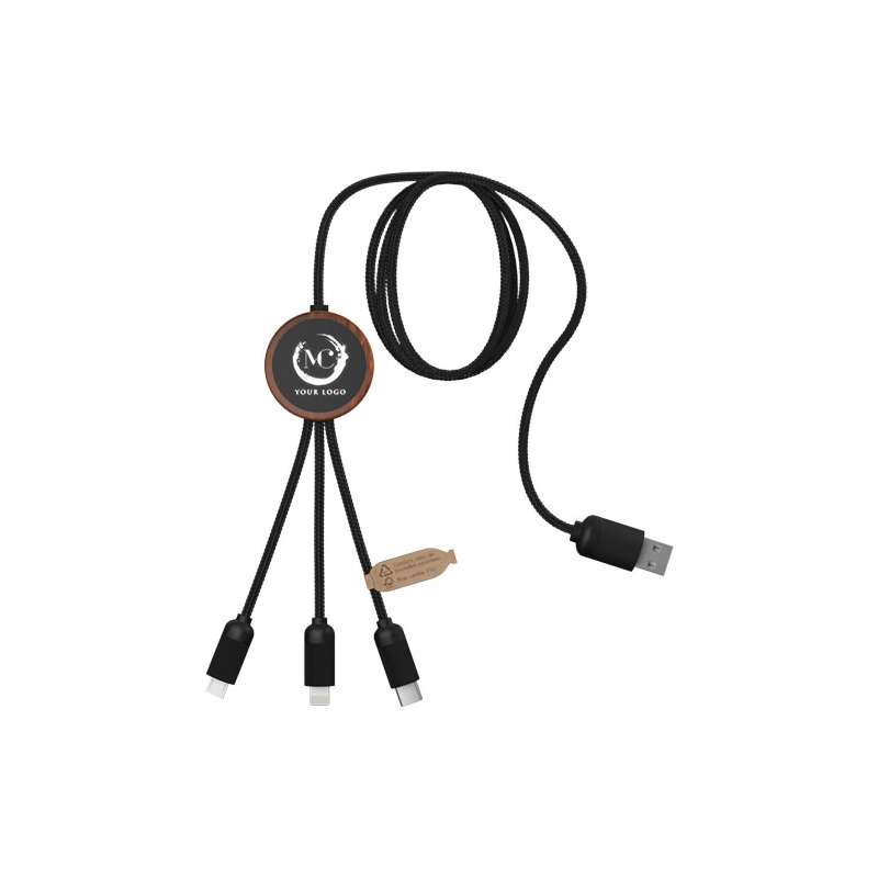 Cavo di ricarica 3 in 1 con scritte stampate - cod. P2PX084