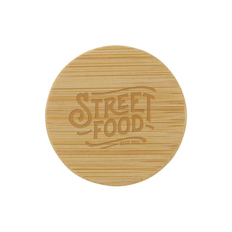 Borraccia in vetro borosilicato da 600 ml con impugnatura in silicone Tidan - cod. P100666