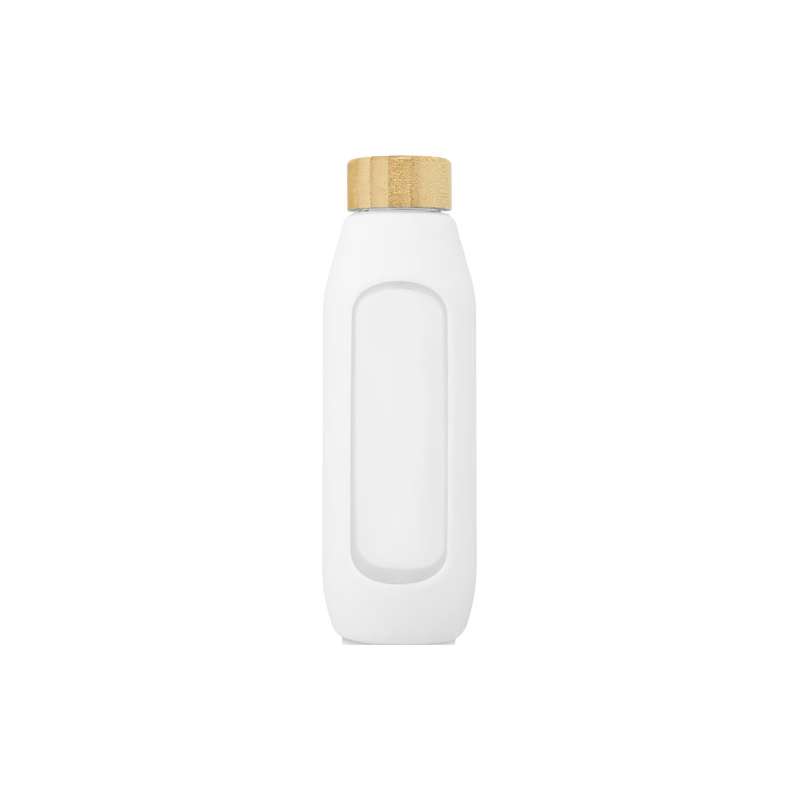 Borraccia in vetro borosilicato da 600 ml con impugnatura in silicone Tidan - cod. P100666