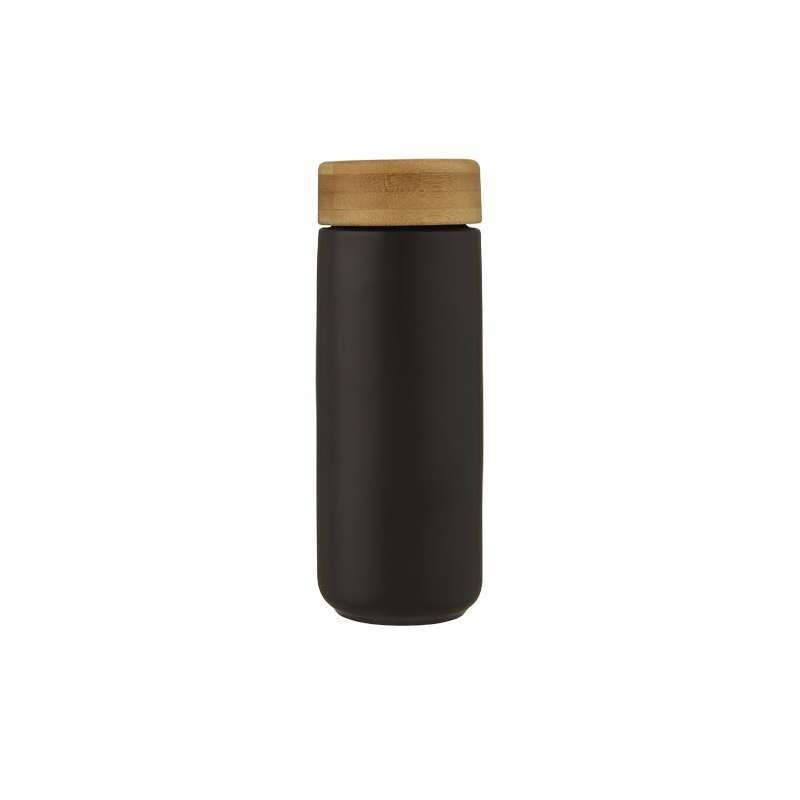 Bicchiere termico in ceramica con coperchio in bambù da 300 ml Lumi - cod. P100705
