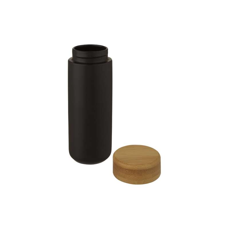 Bicchiere termico in ceramica con coperchio in bambù da 300 ml Lumi - cod. P100705