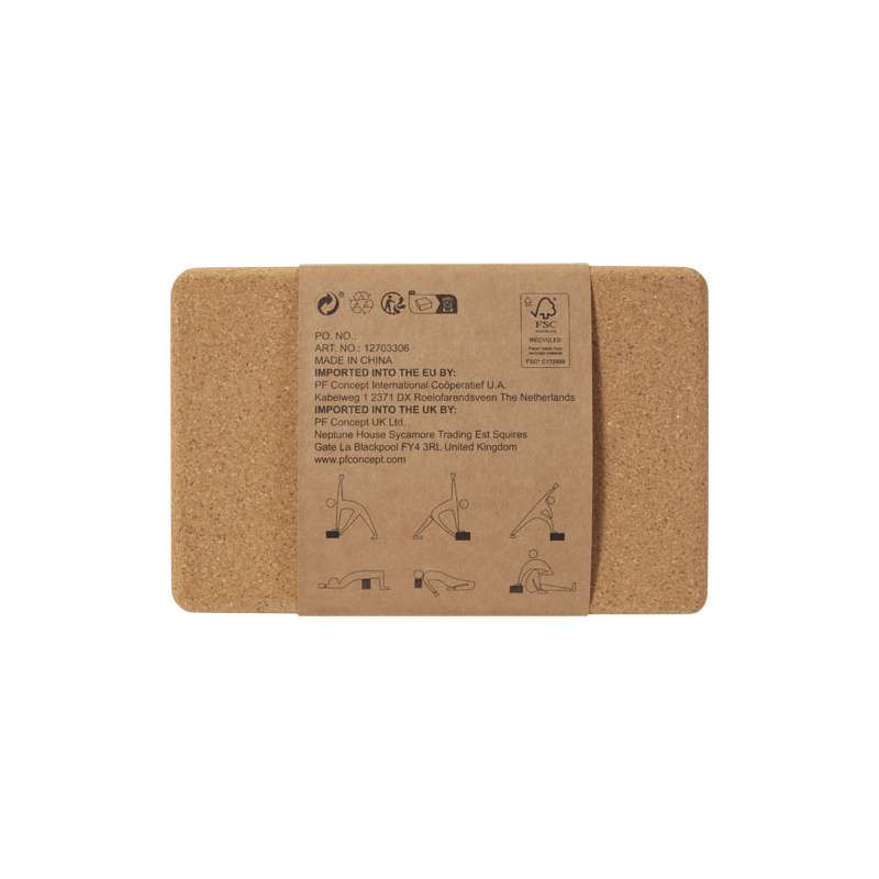 Mattoncino per yoga in sughero Trikona - cod. P127033