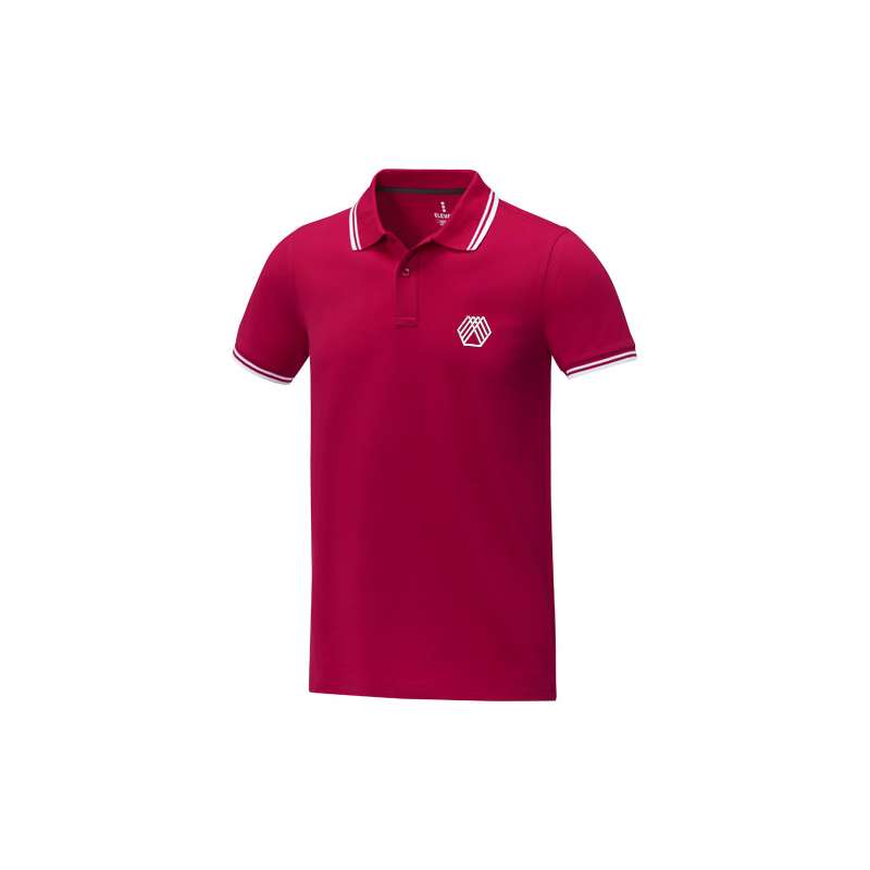 Polo stampata con logo da uomo a manica corta - cod. P38108