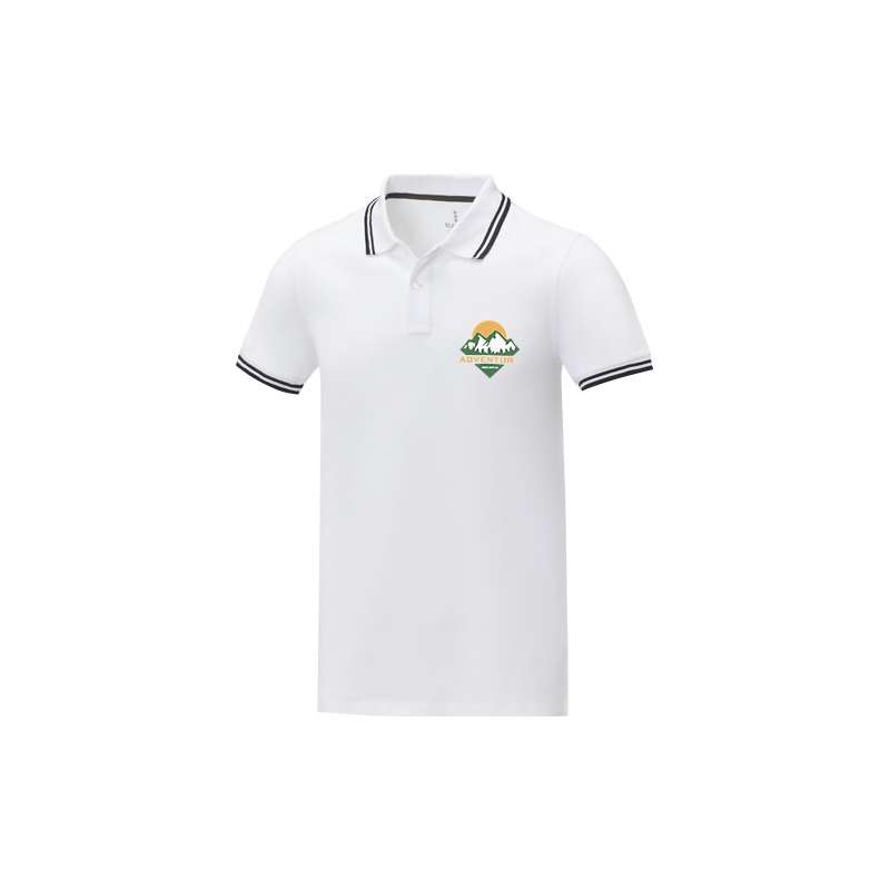 Polo stampata con logo da uomo a manica corta - cod. P38108