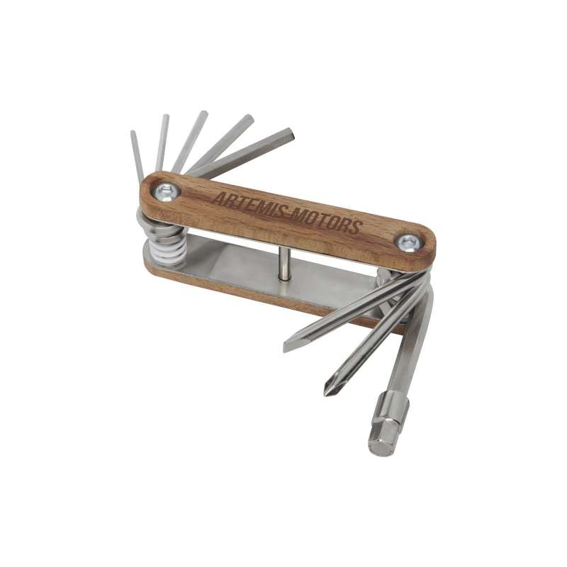 Multiutensile per bicicletta in legno a 8 funzioni - cod. P104509