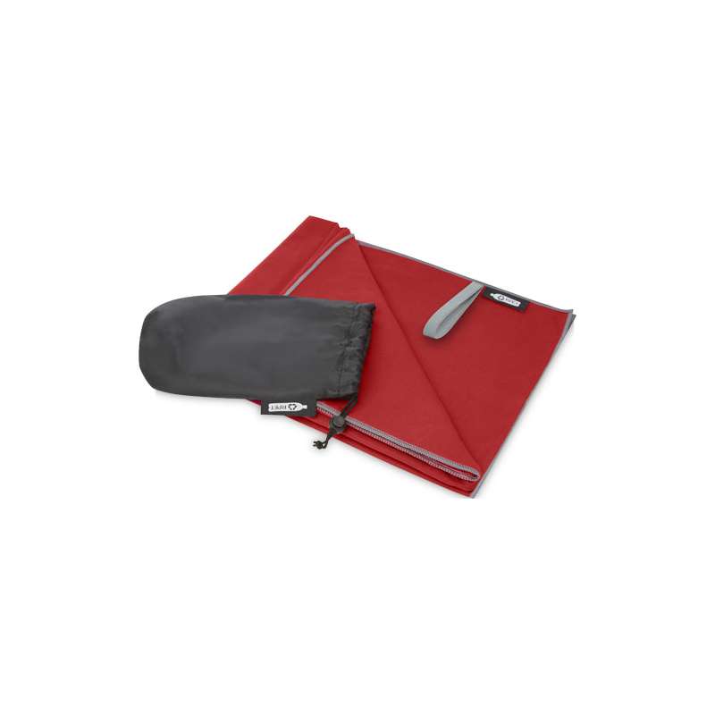 Asciugamano ultra leggero in PET riciclato 130 x 80 cm promozionale - cod. P127012