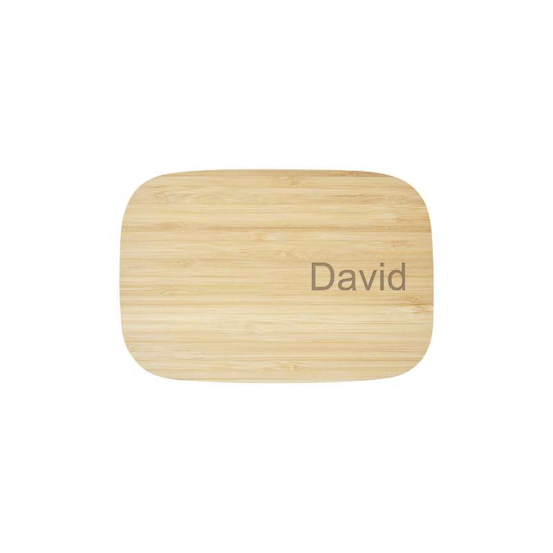 Contenitore per pranzo in acciaio inossidabile con coperchio in bambù - cod. P113275