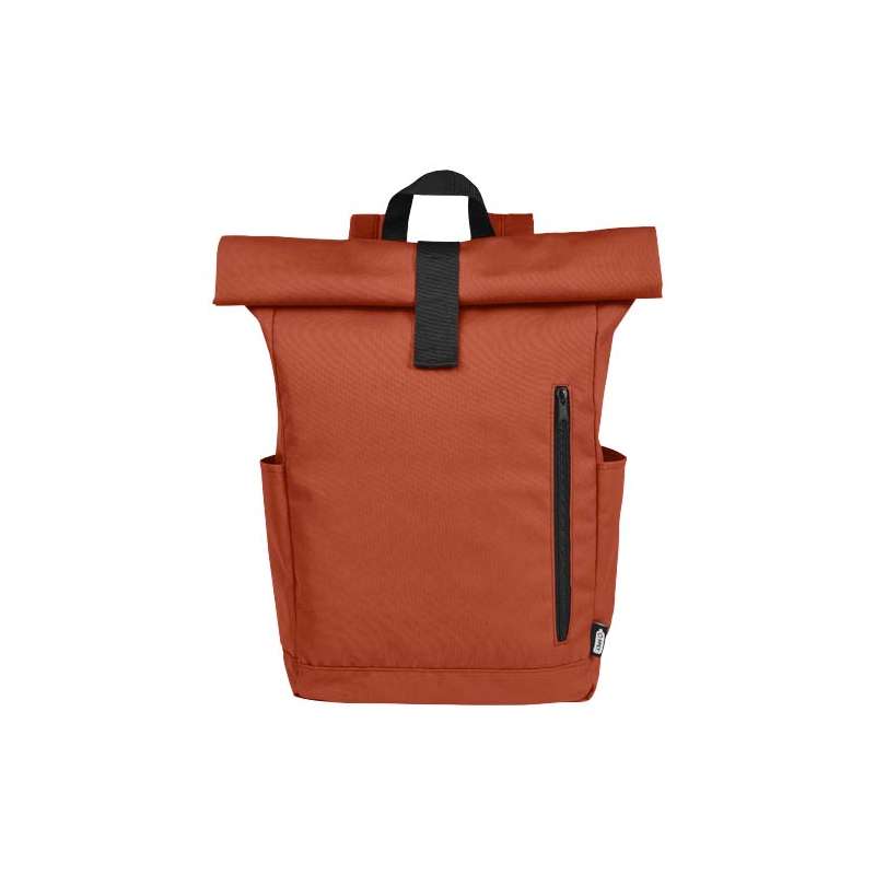 Zaino con chiusura arrotolabile per portatile da 15,6" in PET riciclato certificato GRS Byron 18L - cod. P120659