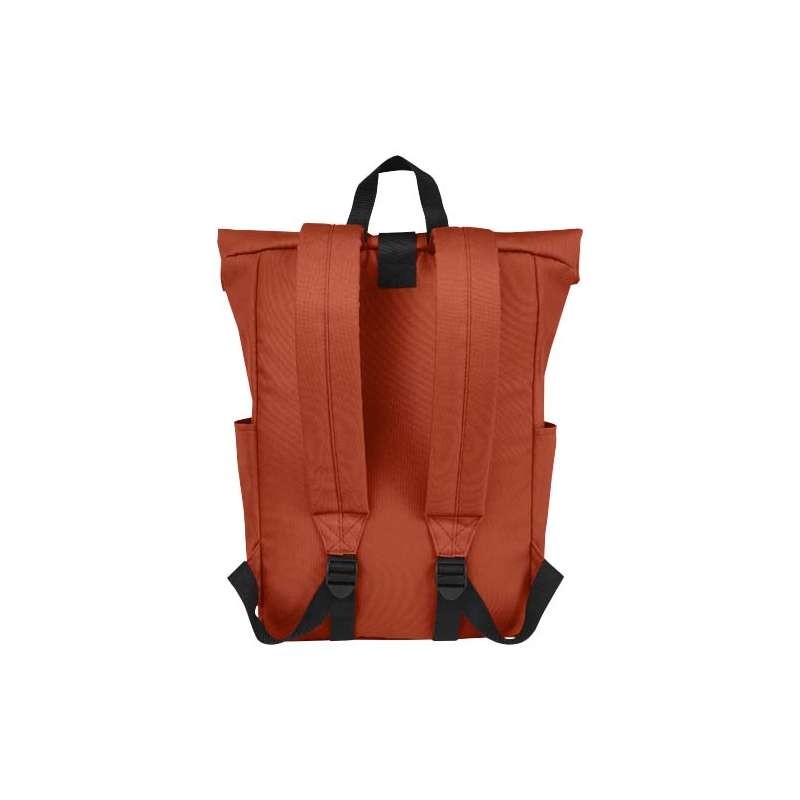 Zaino con chiusura arrotolabile per portatile da 15,6" in PET riciclato certificato GRS Byron 18L - cod. P120659