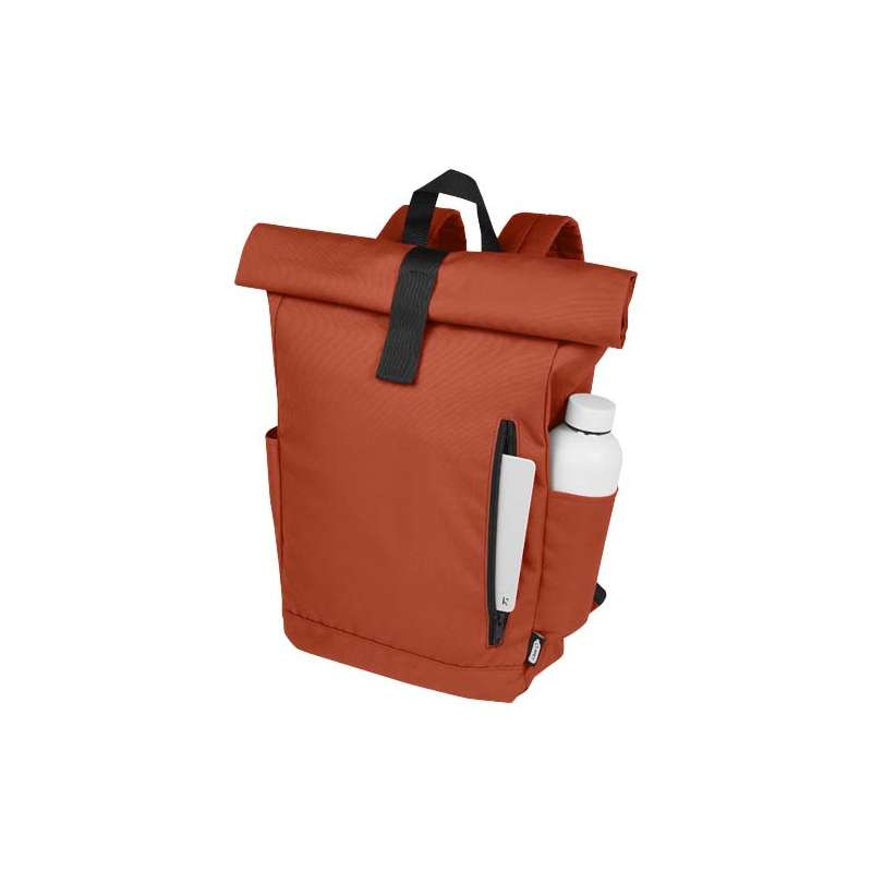 Zaino con chiusura arrotolabile per portatile da 15,6" in PET riciclato certificato GRS Byron 18L - cod. P120659