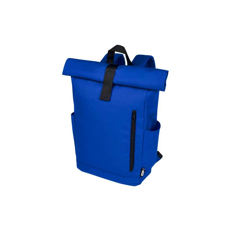 Zaino con chiusura arrotolabile per portatile da 15,6" in PET riciclato certificato GRS Byron 18L - cod. P120659