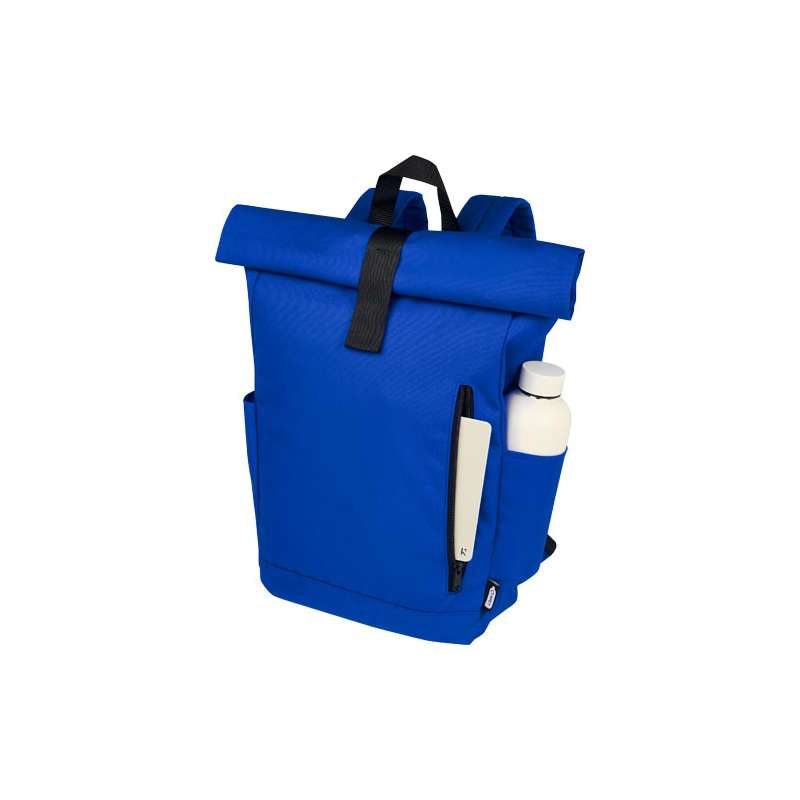 Zaino con chiusura arrotolabile per portatile da 15,6" in PET riciclato certificato GRS Byron 18L - cod. P120659
