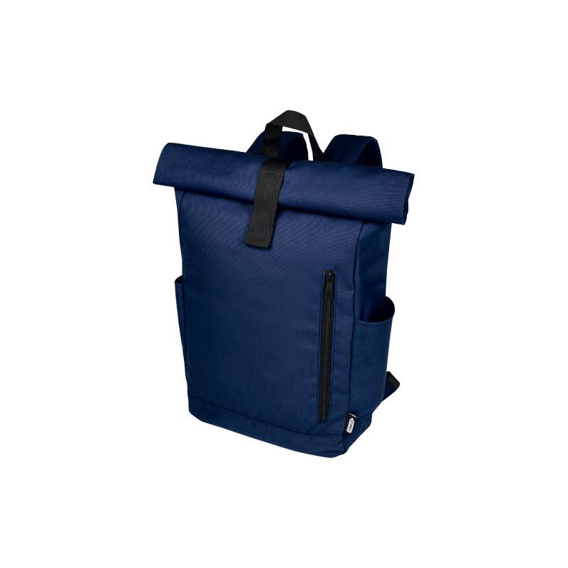 Zaino con chiusura arrotolabile per portatile da 15,6" in PET riciclato certificato GRS Byron 18L - cod. P120659