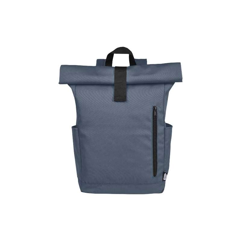 Zaino con chiusura arrotolabile per portatile da 15,6" in PET riciclato certificato GRS Byron 18L - cod. P120659