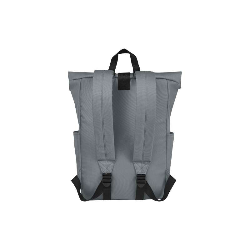 Zaino con chiusura arrotolabile per portatile da 15,6" in PET riciclato certificato GRS Byron 18L - cod. P120659