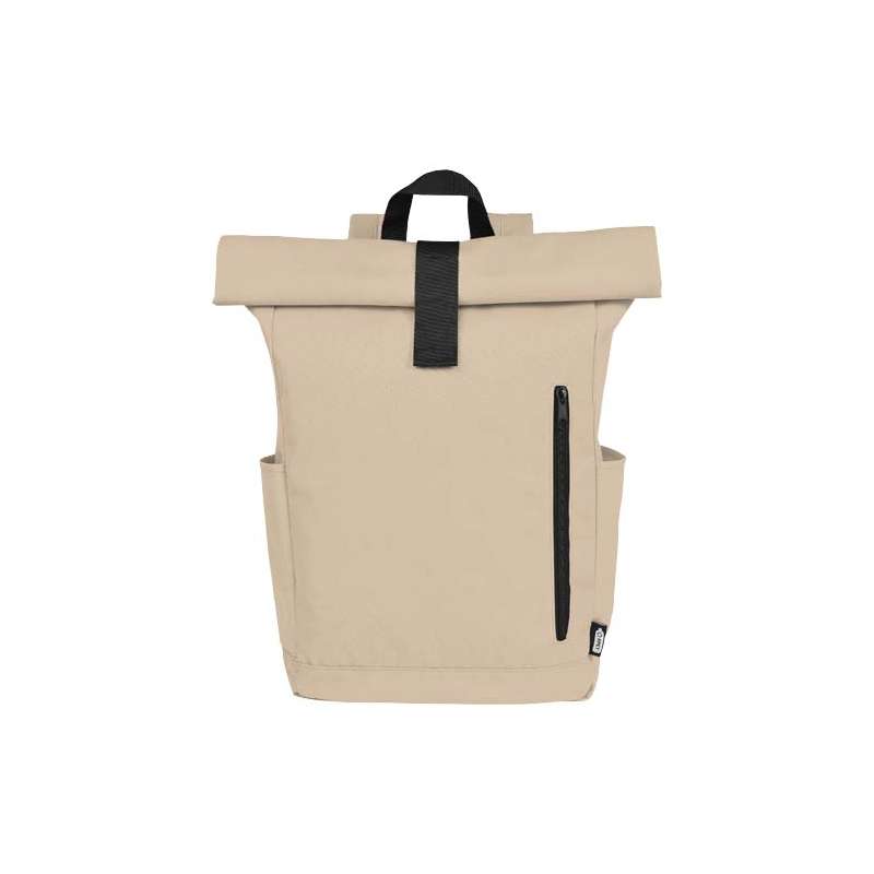 Zaino con chiusura arrotolabile per portatile da 15,6" in PET riciclato certificato GRS Byron 18L - cod. P120659