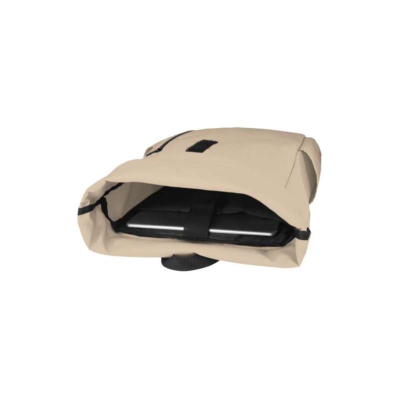 Zaino con chiusura arrotolabile per portatile da 15,6" in PET riciclato certificato GRS Byron 18L - cod. P120659