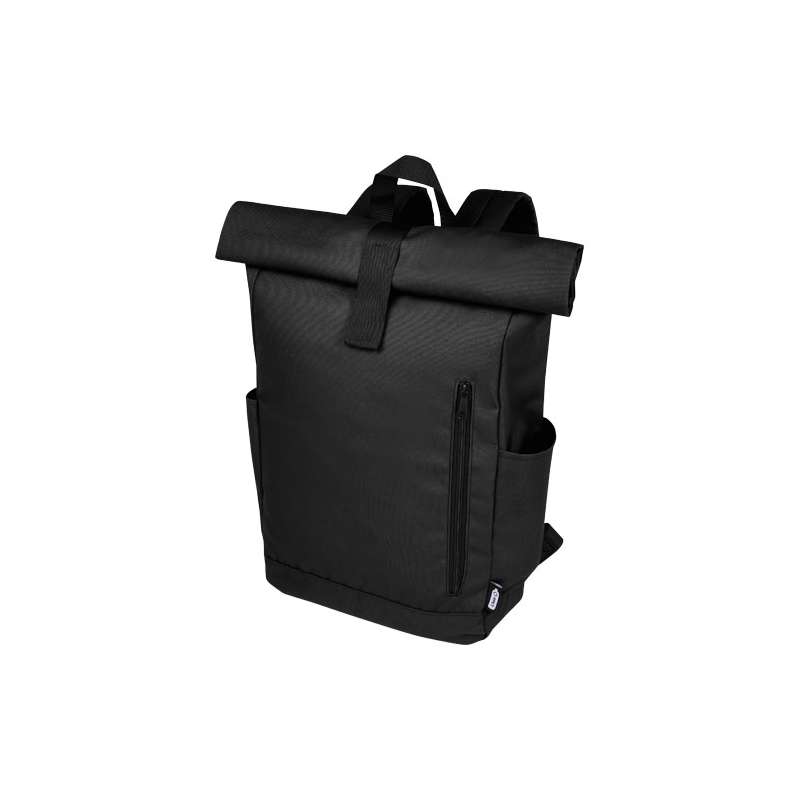 Zaino con chiusura arrotolabile per portatile da 15,6" in PET riciclato certificato GRS Byron 18L - cod. P120659