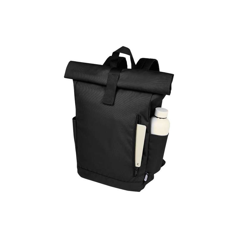 Zaino con chiusura arrotolabile per portatile da 15,6" in PET riciclato certificato GRS Byron 18L - cod. P120659